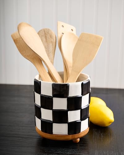 Mud Pie Checkered Utensil Crock for Kitchen Use
| Mud Pie Checkered Utensil Crock for Outdoor Picnics
| Mud Pie Checker